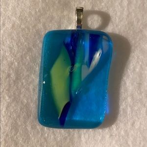 Large Fused Glass Pendant only